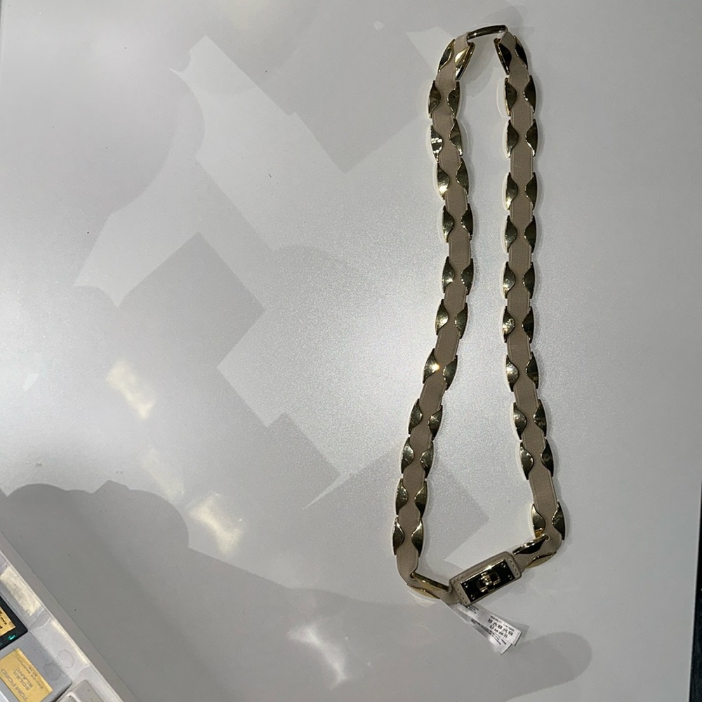 Bebe nude and gold belt